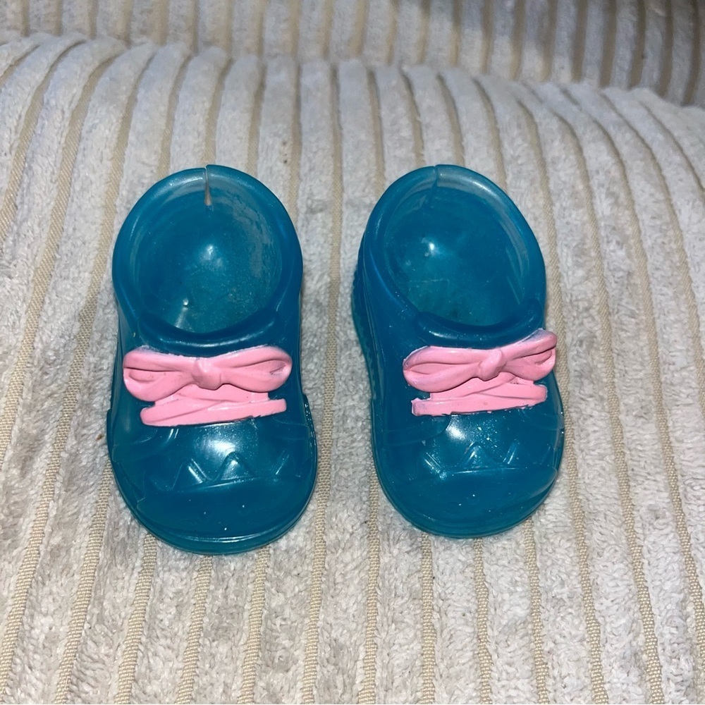 Baby Alive Doll Pair Of Blue Shoe Pink 2 3/4 Inch